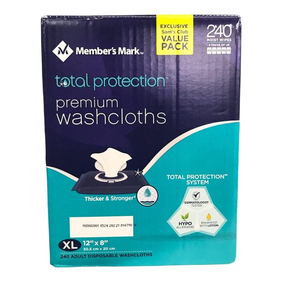 Member's Mark Adult Washcloths (240 ct.) 5 Pack - Picture 1 of 1